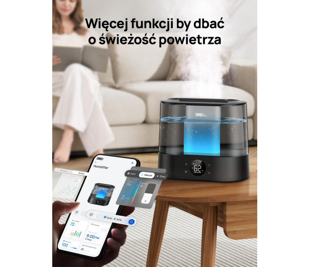 DREO Nawilżacz powietrza 420S czarny - 1503972 - zdjęcie 11